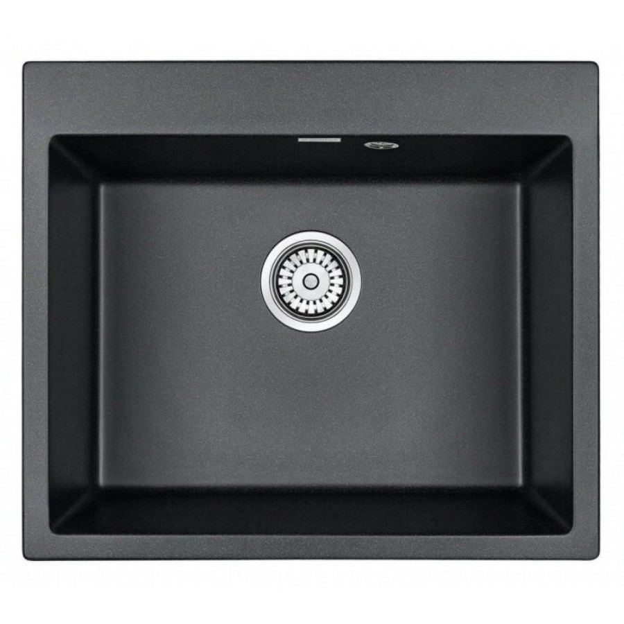 Мойка кухонная Paulmark Kante PM106052-BL, 60 см, кварцевая, черный
