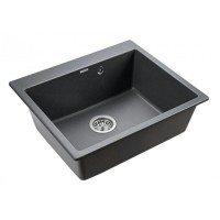 Мойка кухонная Paulmark Kante PM106052-DG, 60 см, кварцевая, графит