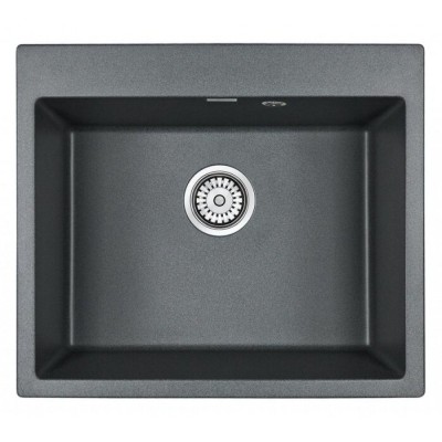 Мойка кухонная Paulmark Kante PM106052-DG, 60 см, кварцевая, графит