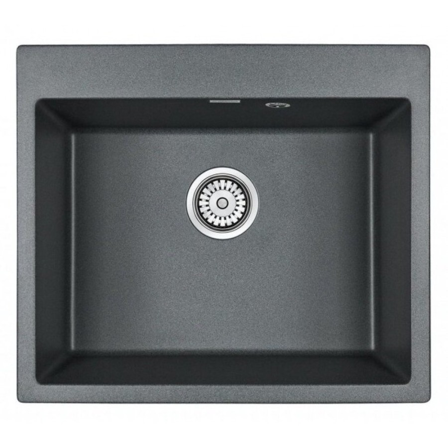 Мойка кухонная Paulmark Kante PM106052-DG, 60 см, кварцевая, графит