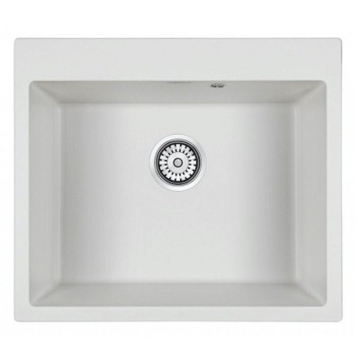 Мойка кухонная Paulmark Kante PM106052-WH, 60 см, кварцевая, белый