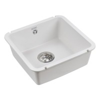 Мойка кухонная Paulmark Unter 50, PM204543-WH, кварцевая, белый