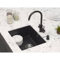 Мойка кухонная Paulmark Gera 60, PM205546-AN, 55 см, кварцевая, антрацит