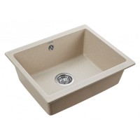 Мойка кухонная Paulmark Gera PM205546-BE, 55 см, кварцевая, бежевый