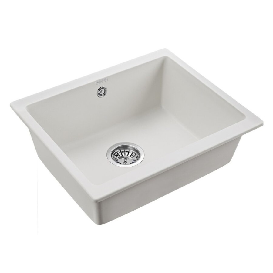 Мойка кухонная Paulmark Gera PM205546-WH, 55 см, кварцевая, белый