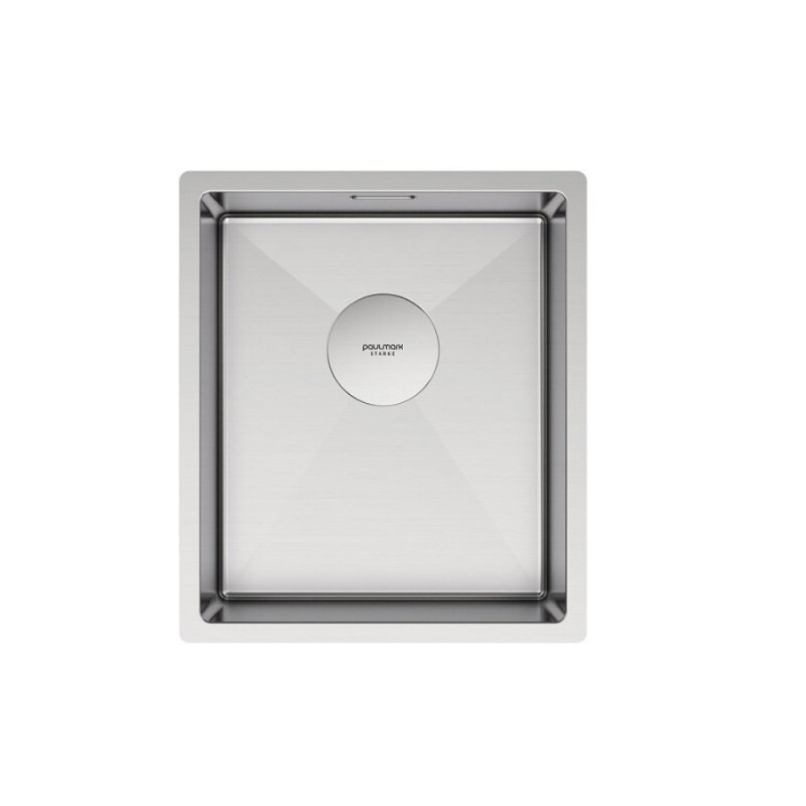 Мойка кухонная Paulmark Next 38 UNI, PM213844-BS, 38 см, цвет брашированная нержавеющая сталь