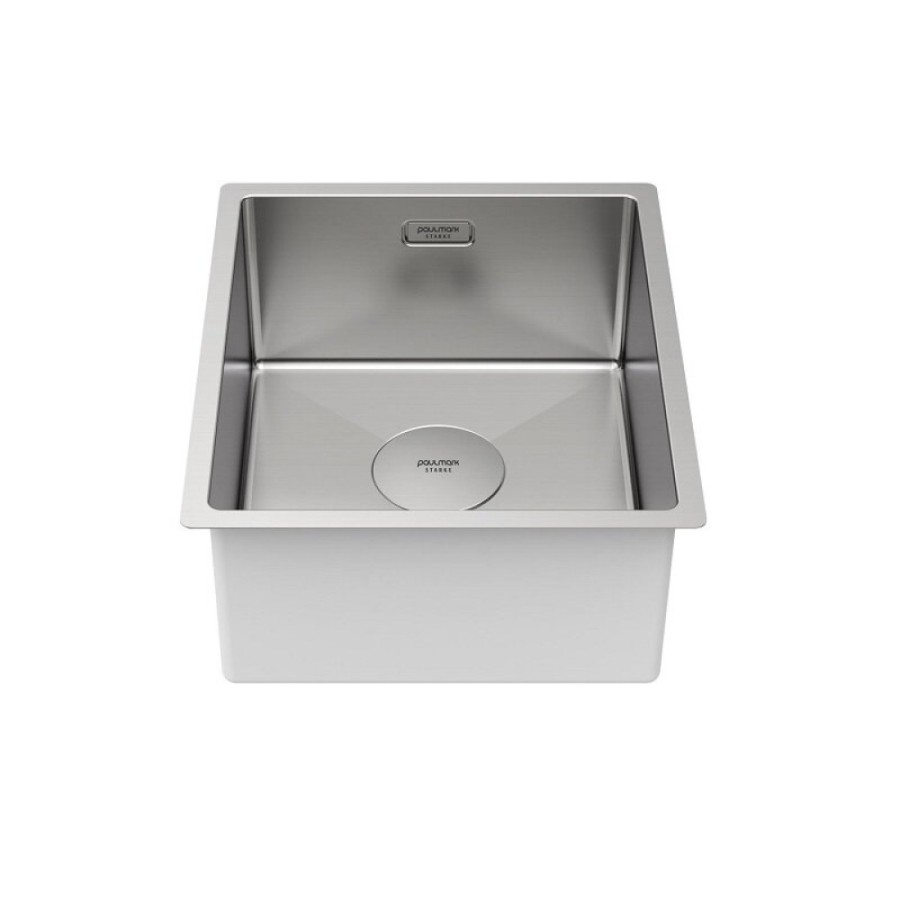 Мойка кухонная Paulmark Next 38 UNI, PM213844-BS, 38 см, цвет брашированная нержавеющая сталь