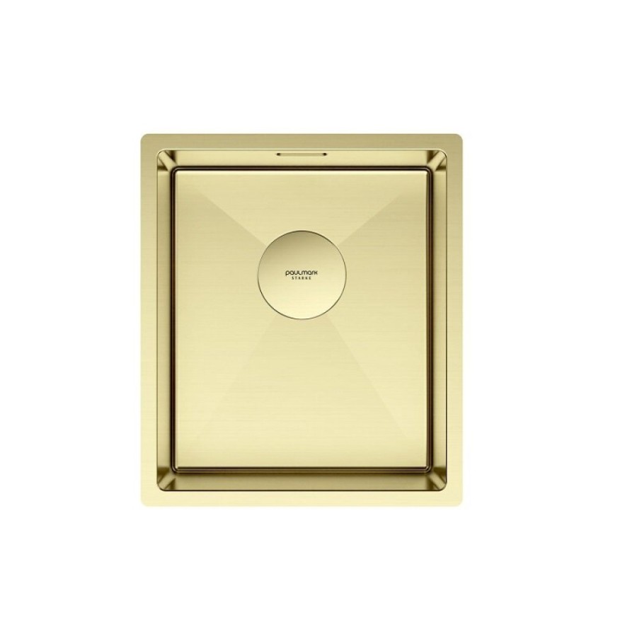 Мойка кухонная Paulmark Next 38 UNI, PM213844-LG, 38 см, цвет светлое золото