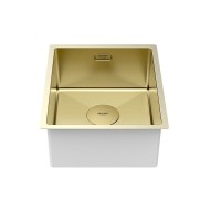 Мойка кухонная Paulmark Next 38 UNI, PM213844-LG, 38 см, цвет светлое золото
