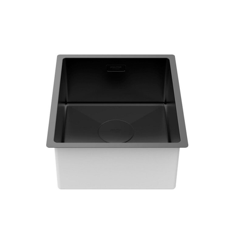 Мойка кухонная Paulmark Next 38 UNI, PM213844-MBN, 38 см, цвет черный матовый