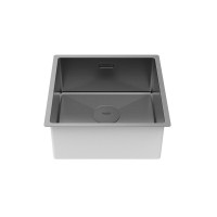 Мойка кухонная Paulmark Next 44 UNI, PM214444-GM, 44 см, цвет вороненая сталь