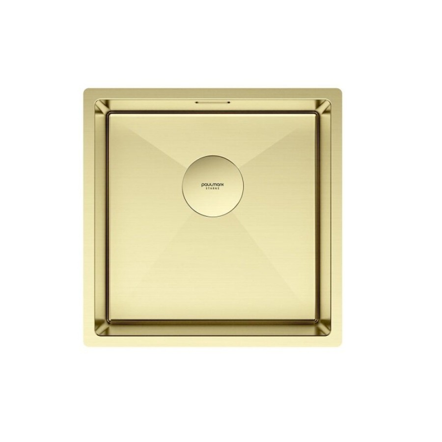 Мойка кухонная Paulmark Next 44 UNI, PM214444-LG, 44 см, цвет светлое золото