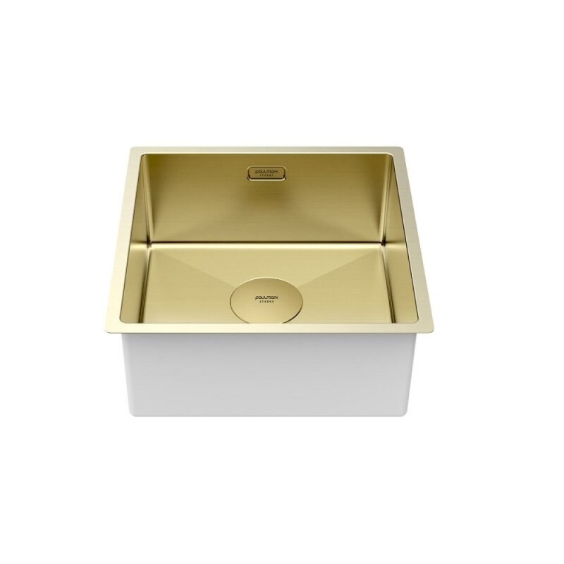 Мойка кухонная Paulmark Next 44 UNI, PM214444-LG, 44 см, цвет светлое золото