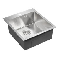 Мойка кухонная Paulmark Kroner PM214551-BS, 45 см, брашированная нержавеющая сталь