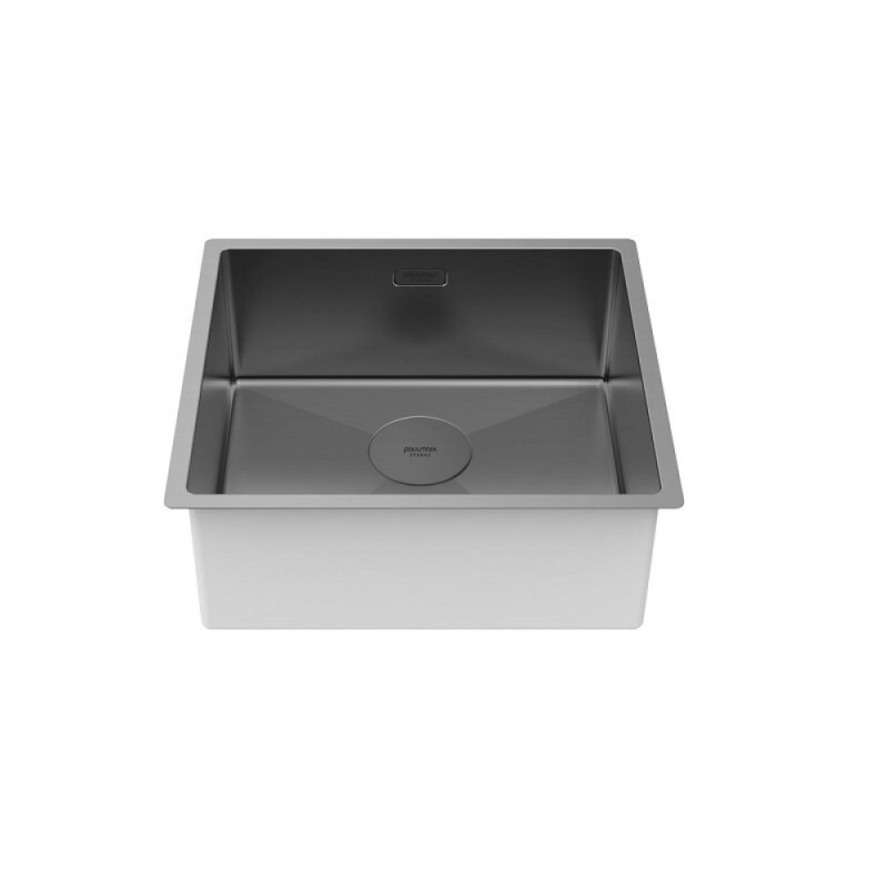 Мойка кухонная Paulmark Next 48 UNI, PM214844-GM, 48 см, цвет вороненая сталь