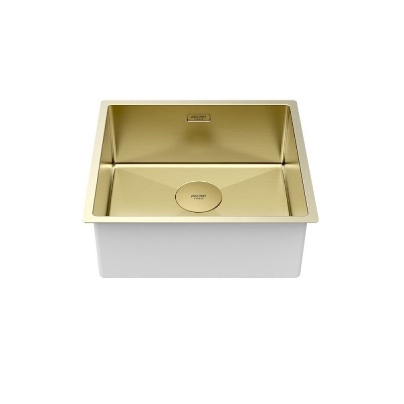 Мойка кухонная Paulmark Next 48 UNI, PM214844-LG, 48 см, цвет светлое золото
