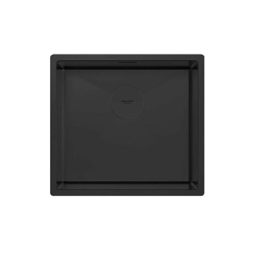Мойка кухонная Paulmark Next 48 UNI, PM214844-MBN, 48 см, цвет черный матовый