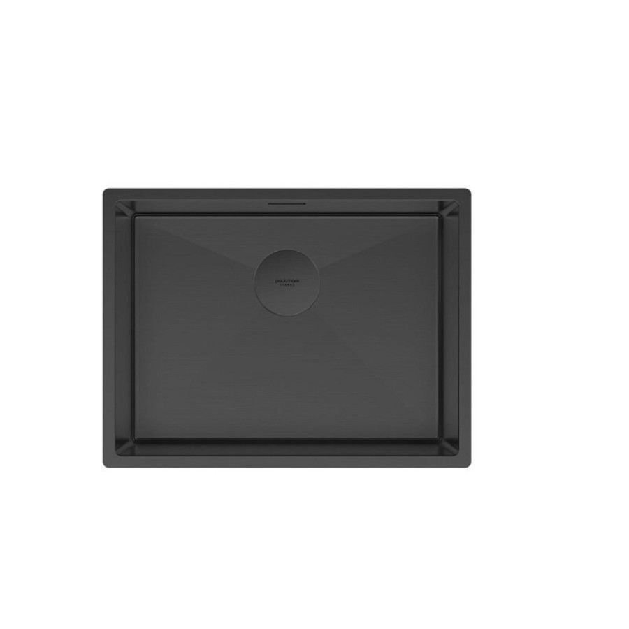 Мойка кухонная Paulmark Next 58 UNI, PM215844-MBN, 58 см, цвет черный матовый