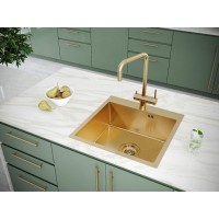 Мойка кухонная Paulmark Kroner PM215951-BG, 59 см, брашированное золото