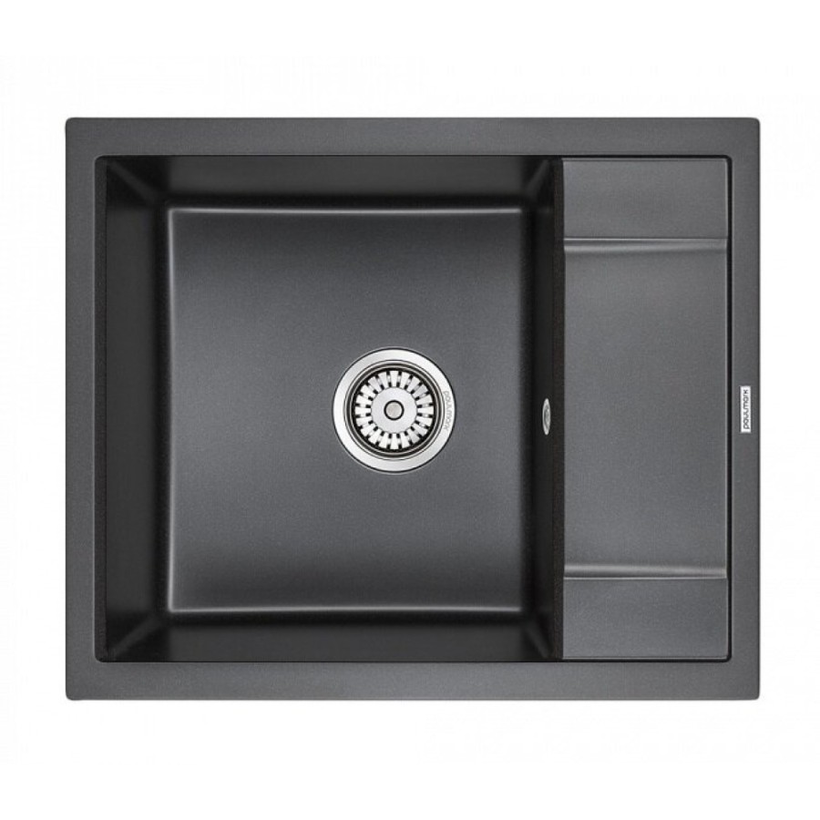 Мойка кухонная Paulmark Flugen PM216050-BL, 60 см, кварцевая, черный
