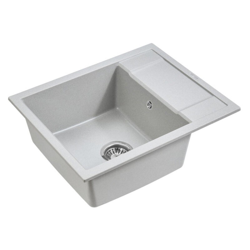 Мойка кухонная Paulmark Flugen PM216050-GR, 60 см, кварцевая, серый
