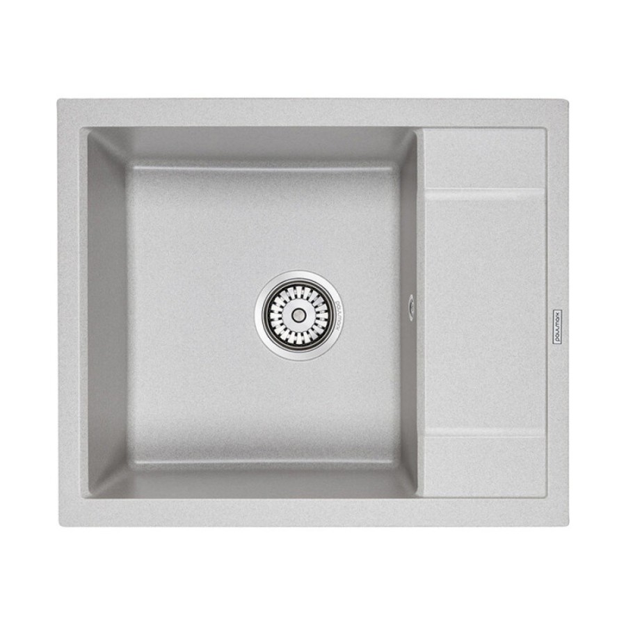 Мойка кухонная Paulmark Flugen PM216050-GR, 60 см, кварцевая, серый