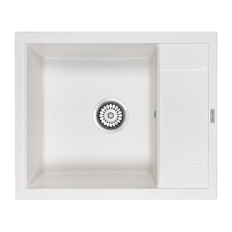 Мойка кухонная Paulmark Flugen PM216050-WH, 60 см, кварцевая, белый