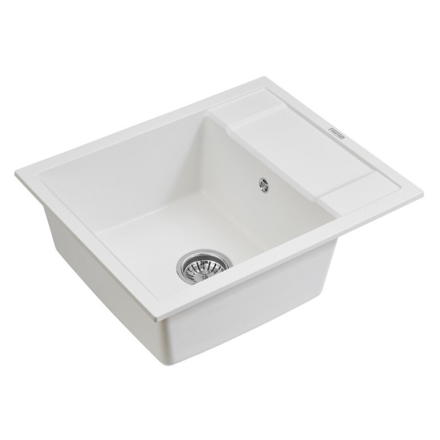 Мойка кухонная Paulmark Flugen PM216050-WH, 60 см, кварцевая, белый