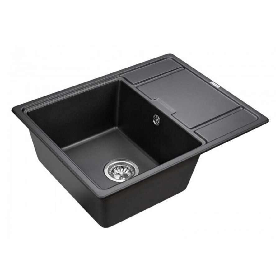 Мойка кухонная Paulmark Flugen PM216550-BL, 65 см, кварцевая, черный