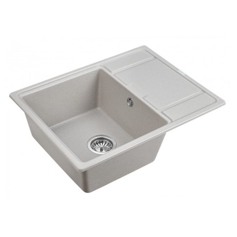 Мойка кухонная Paulmark Flugen PM216550-GR, 65 см, кварцевая, серый