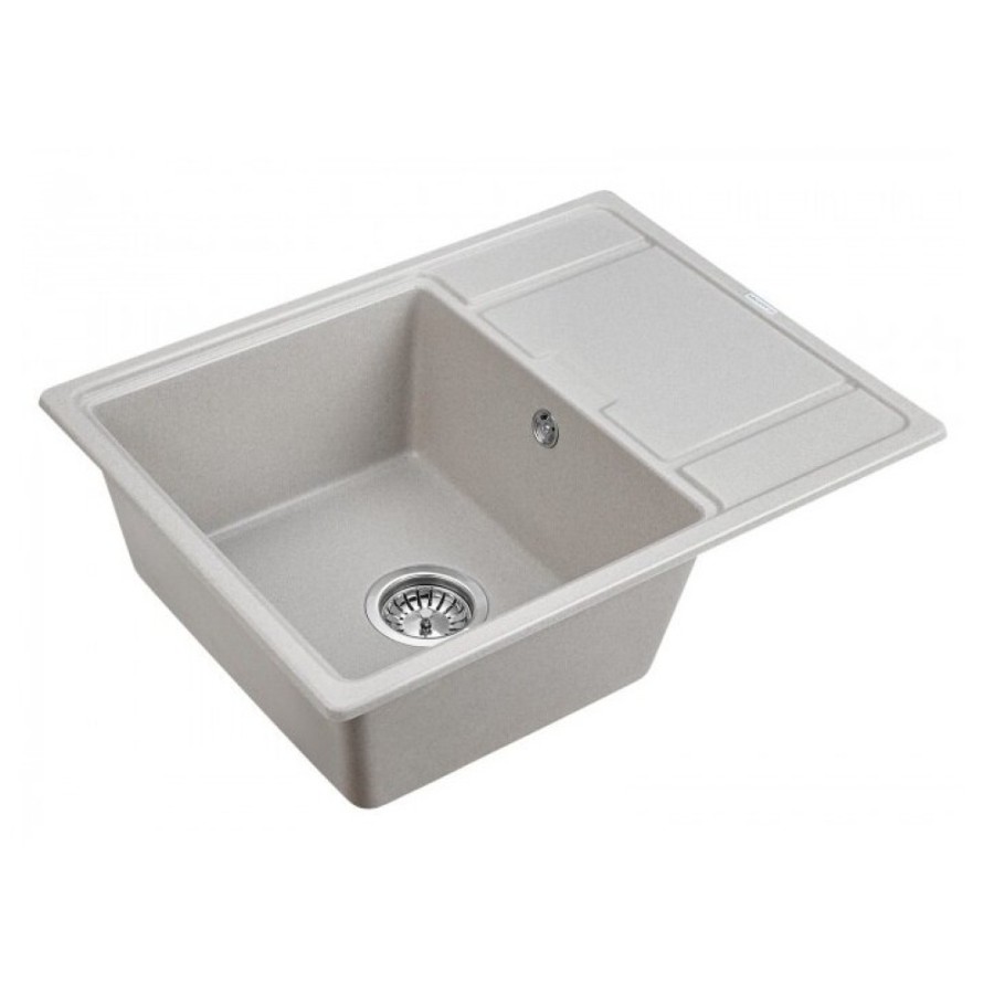 Мойка кухонная Paulmark Flugen PM216550-GR, 65 см, кварцевая, серый