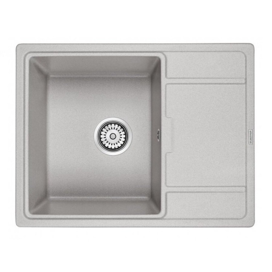 Мойка кухонная Paulmark Flugen PM216550-GR, 65 см, кварцевая, серый