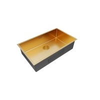Мойка кухонная Paulmark Next 74 UNI, PM217444-BG, 74 см, цвет брашированное золото