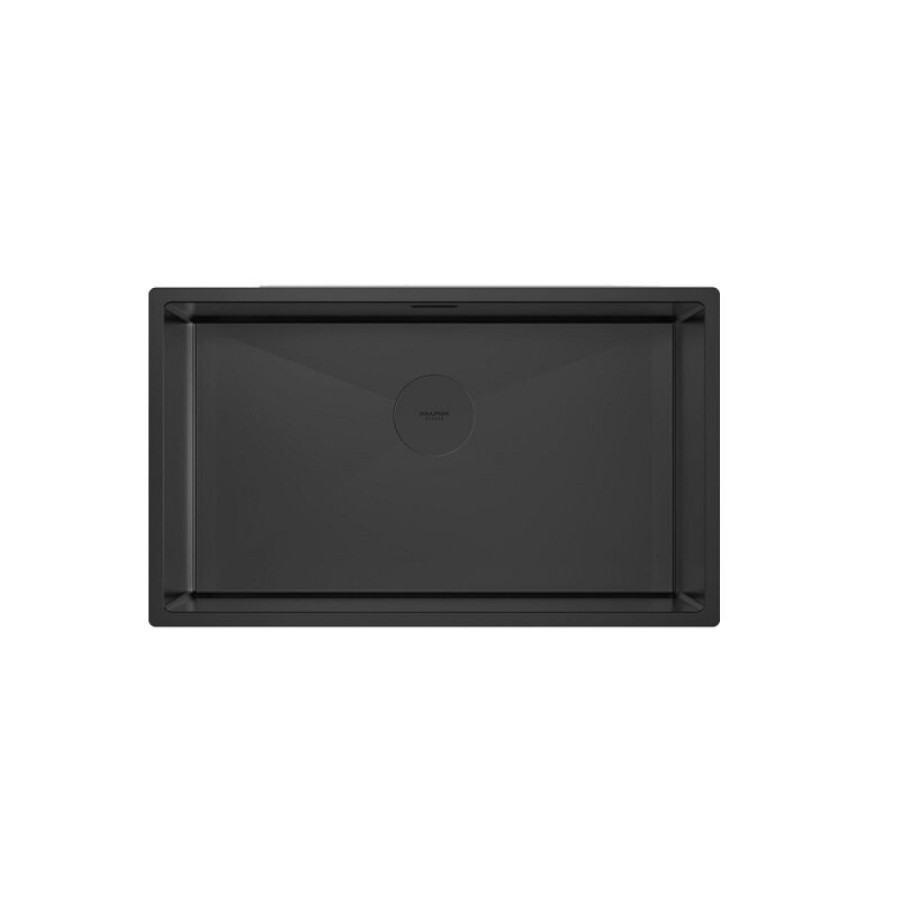 Мойка кухонная Paulmark Next 74 UNI, PM217444-MBN, 74 см, цвет черный матовый