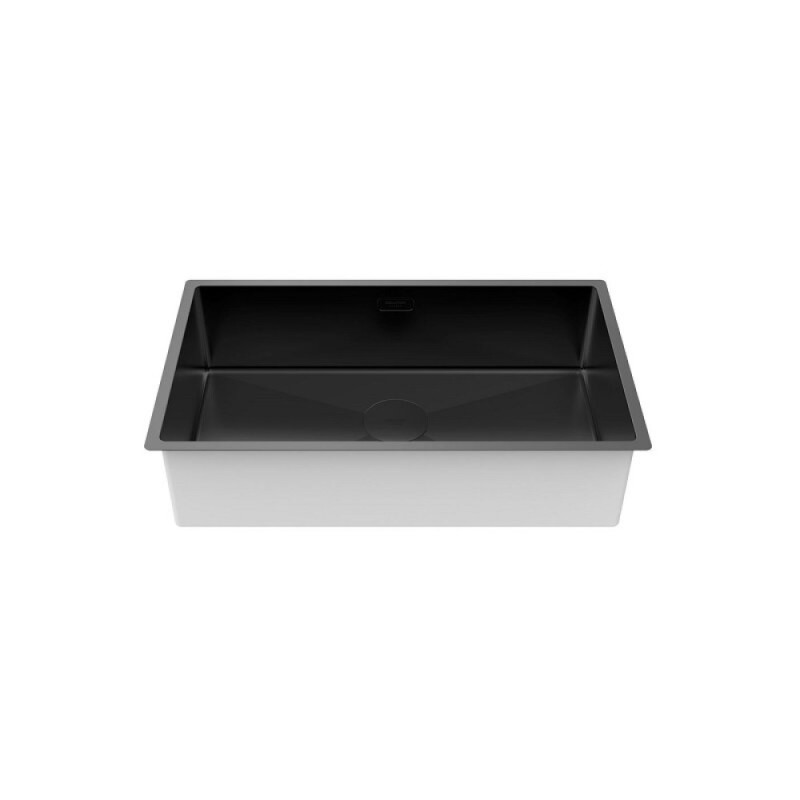 Мойка кухонная Paulmark Next 74 UNI, PM217444-MBN, 74 см, цвет черный матовый