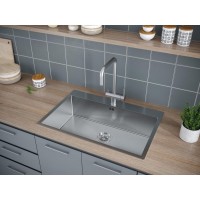 Мойка кухонная Paulmark Kroner PM217551-BS, 75 см, брашированная нержавеющая сталь