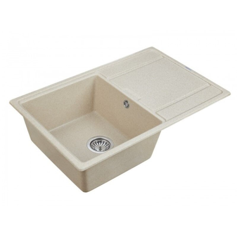 Мойка кухонная Paulmark Flugen PM217850-BE, 78 см, кварцевая, бежевый