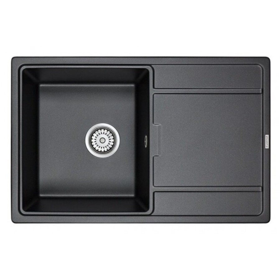 Мойка кухонная Paulmark Flugen PM217850-BL, 78 см, кварцевая, черный