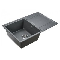 Мойка кухонная Paulmark Flugen PM217850-DG, 78 см, кварцевая, графит