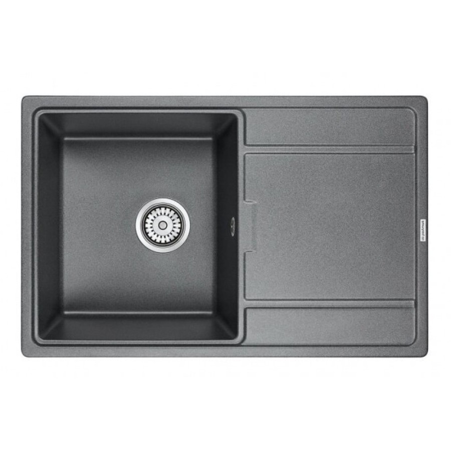 Мойка кухонная Paulmark Flugen PM217850-DG, 78 см, кварцевая, графит