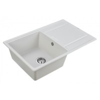 Мойка кухонная Paulmark Flugen PM217850-WH, 78 см, кварцевая, белый