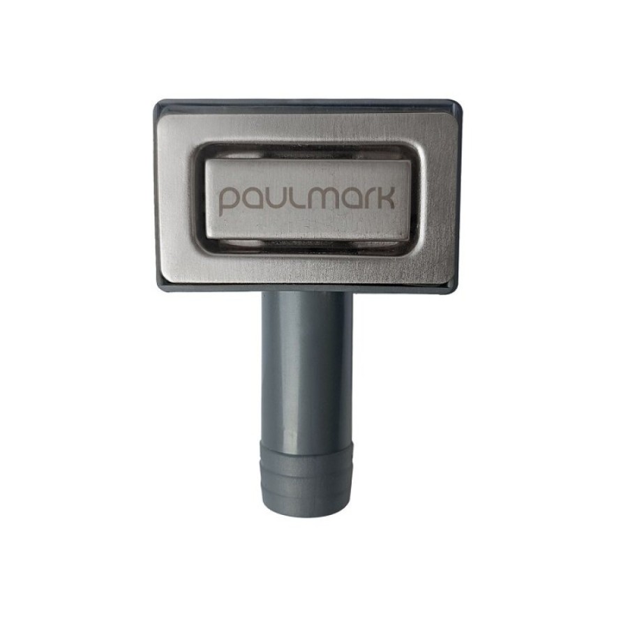Перелив прямоугольный с логотипом Paulmark PM22-GM, цвет вороненая сталь