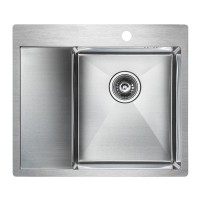 Мойка кухонная Paulmark Kroner PM225951-BSR, 59 см, брашированная нержавеющая сталь, левая/правая
