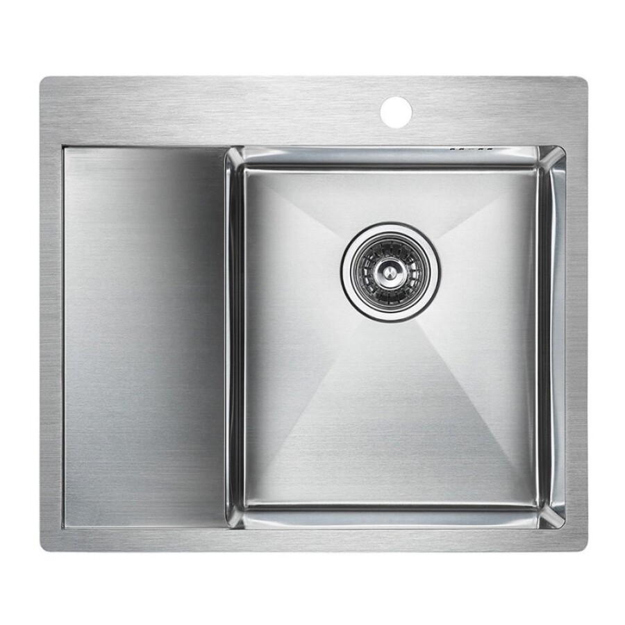 Мойка кухонная Paulmark Kroner PM225951-BSR, 59 см, брашированная нержавеющая сталь, левая/правая