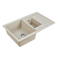 Мойка кухонная Paulmark Flugen PM237850-BE, 77.5 см, кварцевая, бежевый