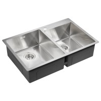 Мойка кухонная Paulmark Kroner PM237851-BS, 78 см, брашированная нержавеющая сталь