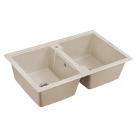 Мойка кухонная Paulmark Tandem PM238150-BE, 81 см, кварцевая, бежевый