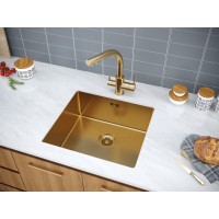 Мойка кухонная Paulmark Marx PM254844-BG, 48 см, брашированное золото
