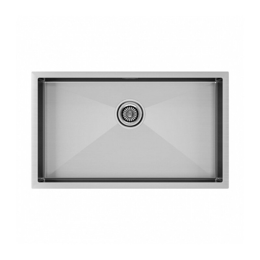 Мойка кухонная Paulmark Gerberg 74 Uni PM257444-BS, 74 см, нержавеющая сталь
