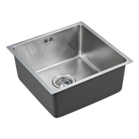 Мойка кухонная Paulmark Vista 44, PM304444-BS, брашированная нержавеющая сталь